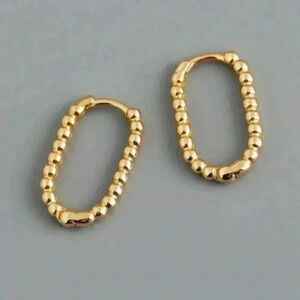 Elegant Gold Beaded Hoop Earrings